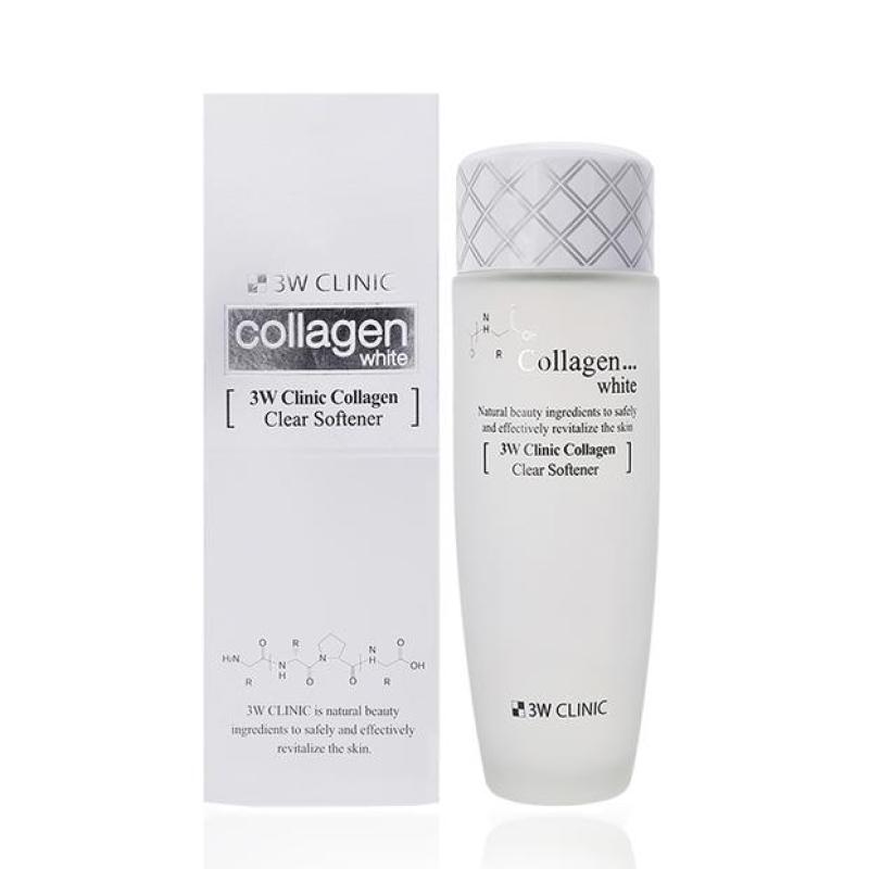 Nước hoa hồng dưỡng trắng, tái tạo da 3W Clinic Collagen White Clear Softener 150ml cao cấp