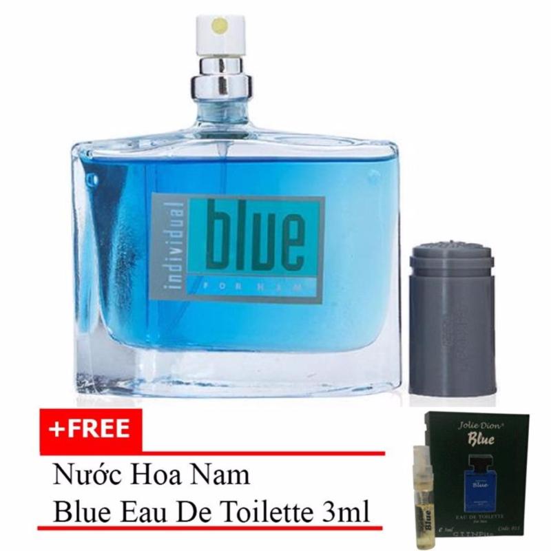 Nước hoa nam cá tính Jolie Dion Blue For Him Eau de Parfum 60ml + Tặng nước hoa nam Blue eau de toilette 3ml