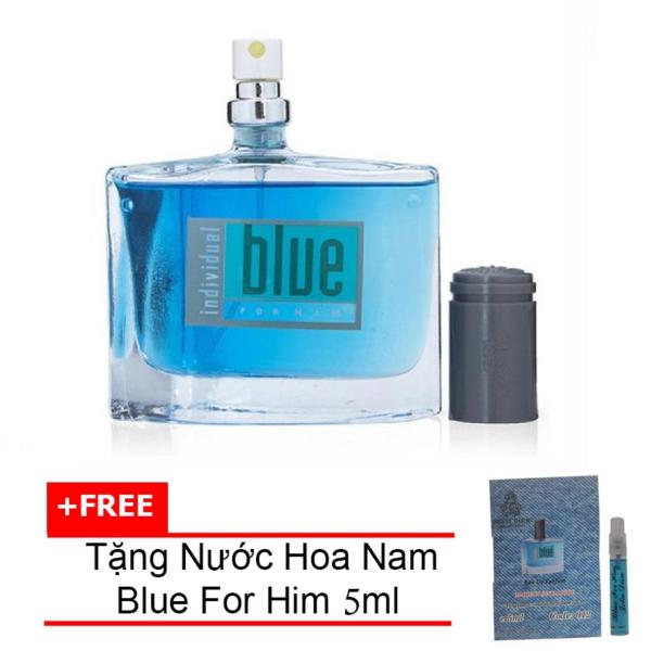 Nước hoa nam cá tính Jolie Dion Blue For Him Eau de Parfum 60ml + Tặng Nước hoa nam Blue For Him eau de parfum 5ml