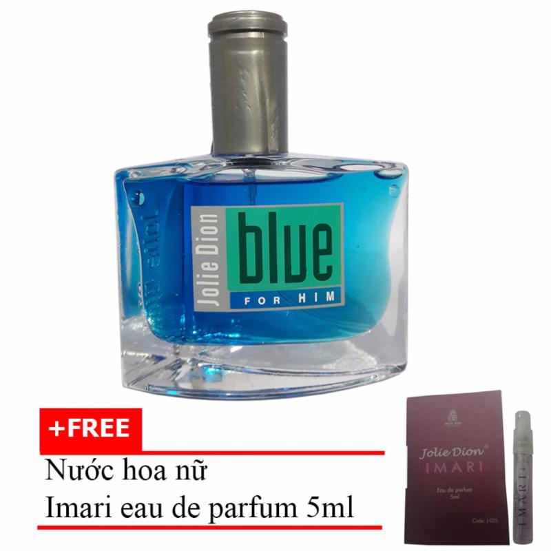 Nước hoa nam cá tính Jolie Dion Blue For Him Eau de Parfum 60ml + Tặng Nước hoa nữ Imari eau de parfum 5ml