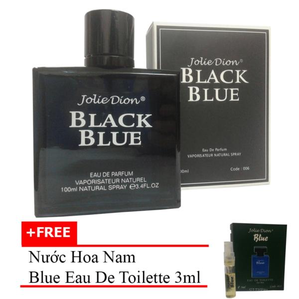 Nước hoa nam Jolie Dion Black Blue Eau de parfum 100ml + Tặng nước hoa nam Blue eau de toilette 3ml