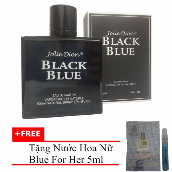 Nước hoa nam Jolie Dion Black Blue Eau de parfum 100ml + Tặng Nước hoa nữ Blue For Her eau de parfum 5ml