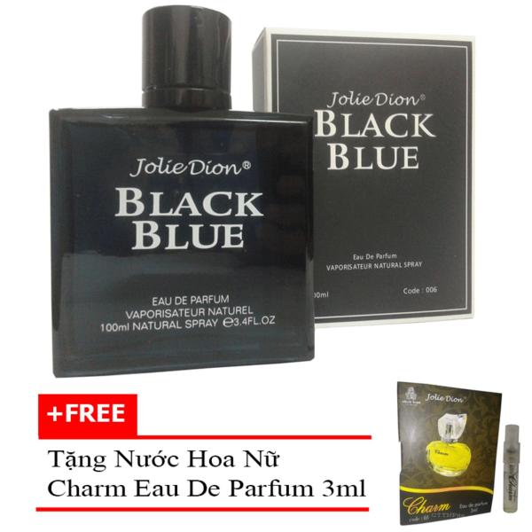 Nước hoa nam Jolie Dion Black Blue Eau de parfum 100ml + Tặng nước hoa nữ Charm eau de parfum 3ml