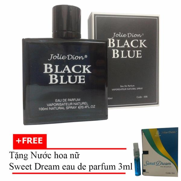 Nước hoa nam Jolie Dion Black Blue Eau de parfum 100ml + Tặng Nước hoa nữ Sweet Dream eau de parfum 3ml