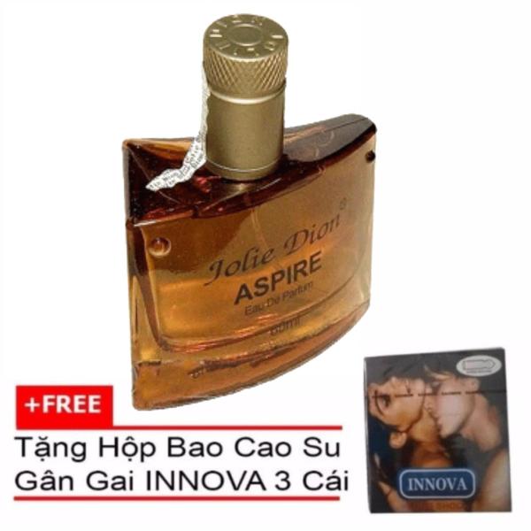 Nước hoa nam tính Aspire eau de parfum 60ml + Tặng bao cao su gân gai Innova 3 bao (Đen)
