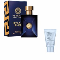 Nước hoa nam Versace Dylan Blu Pour Homme Eau de Toilette 100 ml + Tặng 01 sữa rửa mặt Estee Lauder 30 ml