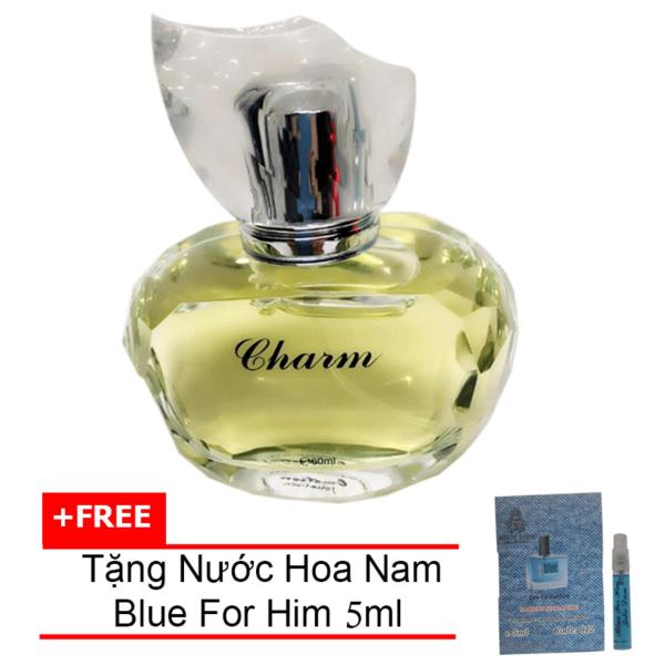 Nước hoa nữ dịu ngọt Charm Eau de Parfum 60ml  + Tặng Nước hoa nam Blue For Him eau de parfum 5ml