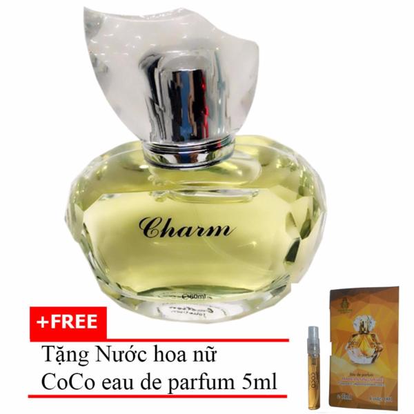 Nước hoa nữ dịu ngọt Charm Eau de Parfum 60ml  + Tặng Nước hoa nữ CoCo eau de parfum 5ml