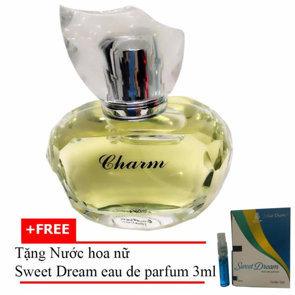 Nước hoa nữ dịu ngọt Charm Eau de Parfum 60ml  + Tặng Nước hoa nữ Sweet Dream eau de parfum 3ml