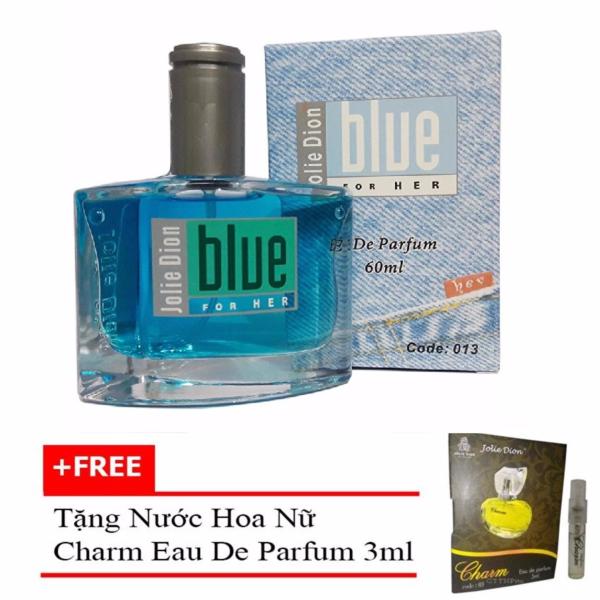 Nước hoa nữ Jolie Dion Blue For her eau de parfum 60ml + Tặng nước hoa nữ Charm eau de parfum 3ml