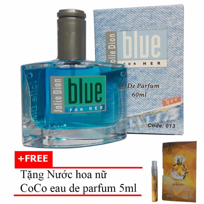 Nước hoa nữ Jolie Dion Blue For her eau de parfum 60ml + Tặng Nước hoa nữ CoCo eau de parfum 5ml