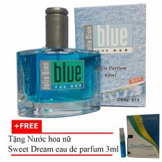 Nước hoa nữ Jolie Dion Blue For her eau de parfum 60ml + Tặng Nước hoa nữ Sweet Dream eau de parfum 3ml