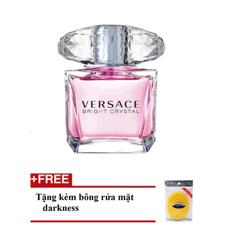 Nước hoa nữ Versace Bright Crystal Eau de Toilette 30ml + Tặng bông rửa mặt darkness