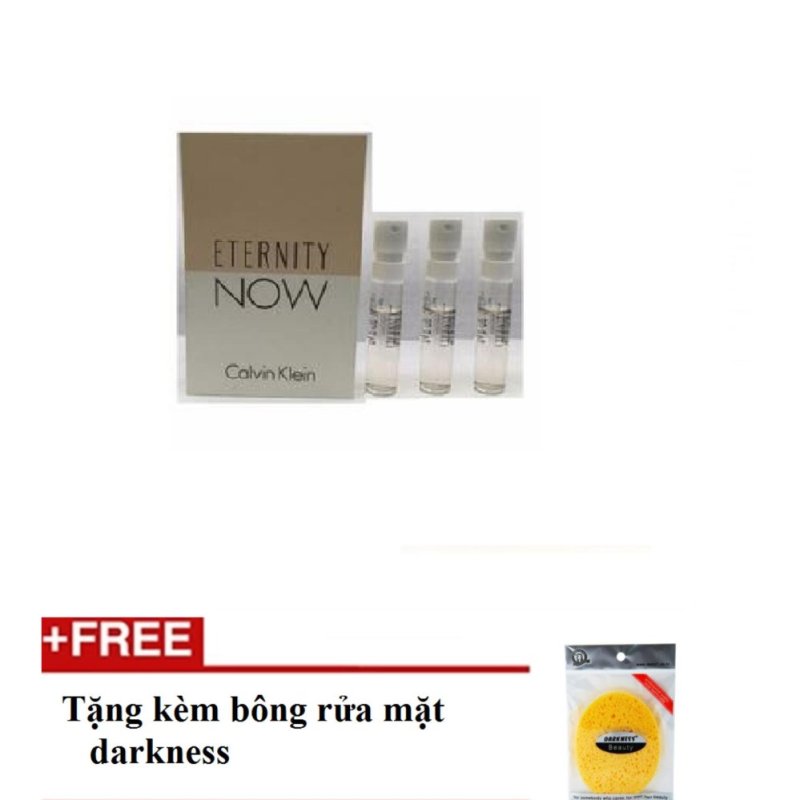 Nước hoa vỉ nam Calvin Klein Eternity Aqua Eau de toilette 1.2ml + Tặng bông rửa mặt darkness