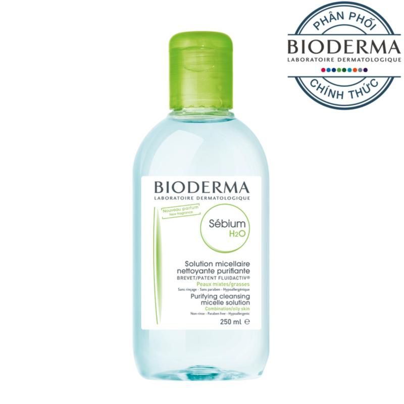 Nước rửa mặt và tẩy trang cho da dầu và hỗn hợp Bioderma Sebium H20 250ml