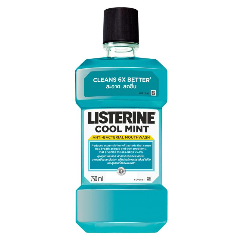 Nước súc miệng diệt khuẩn LISTERINE® COOL MINT 750ml - Nhập khẩu Thái Lan