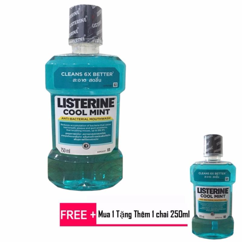 Nước súc miệng LISTERINE Thái Lan 750ml (1 tặng 1)