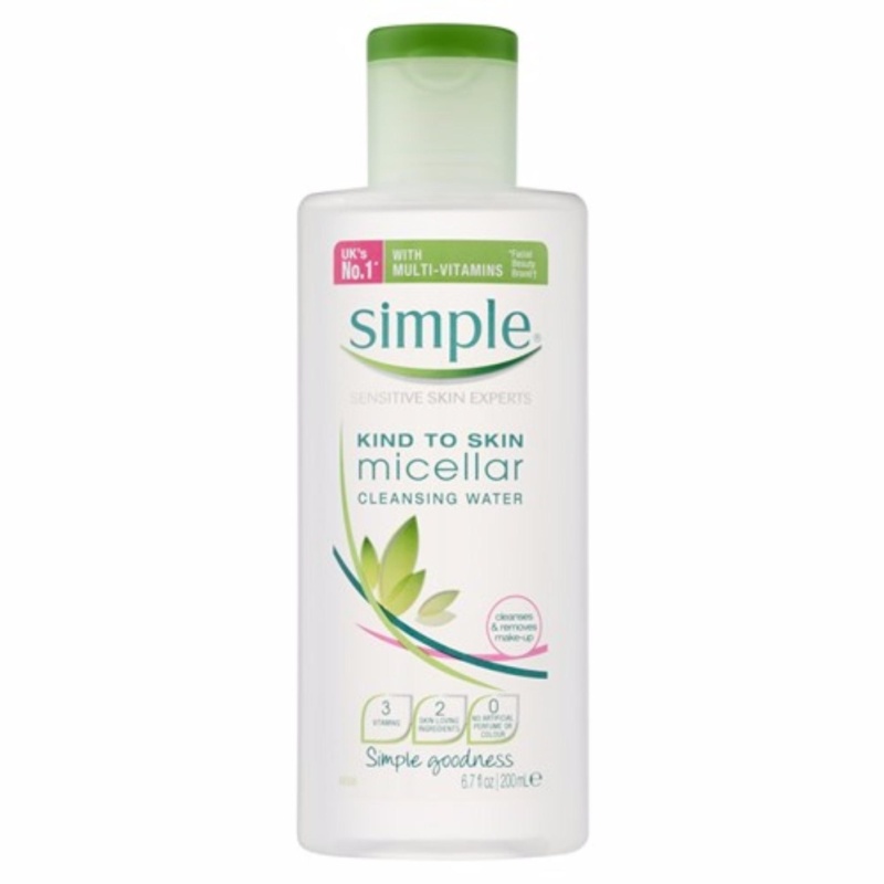 Nước tẩy trang Simple Kind to Skin Micellar Cleansing Water 200ml nhập khẩu