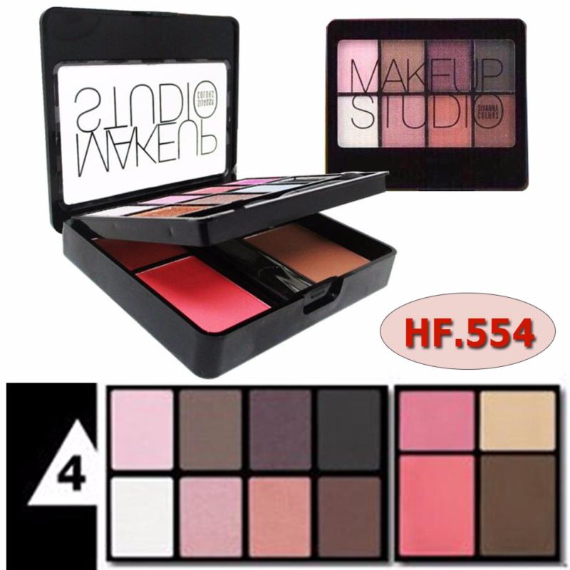 Phấn mắt 2 tầng kèm má hồng Thái Lan Sivanna Colors #04 HF554 (18g) nhập khẩu