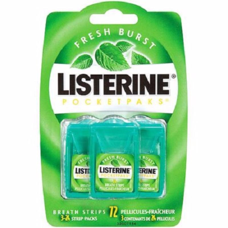 Phim ngậm thơm miệng hương Listerine Freshburst 3 hộp 72 miếng