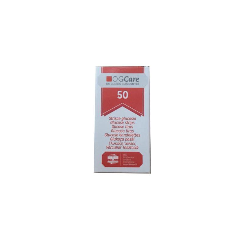 Que thử đường huyết Ogcare của Ý (hộp 50 que)