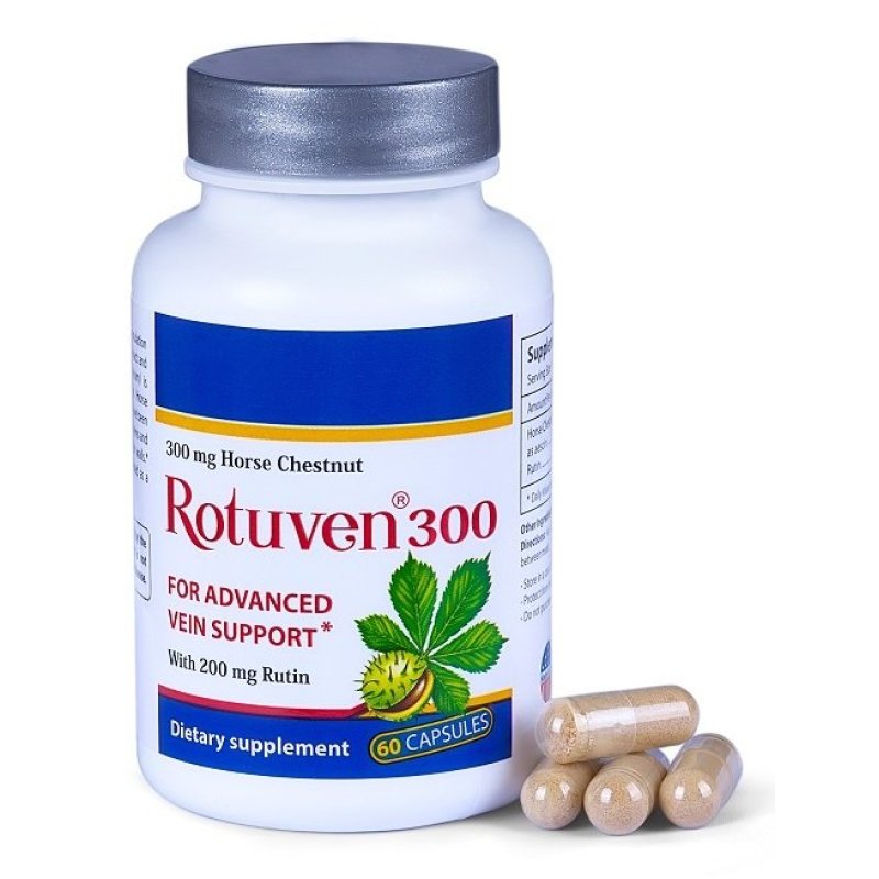 Rotuven®300 trị suy giãn tĩnh mạch chân 60 viên