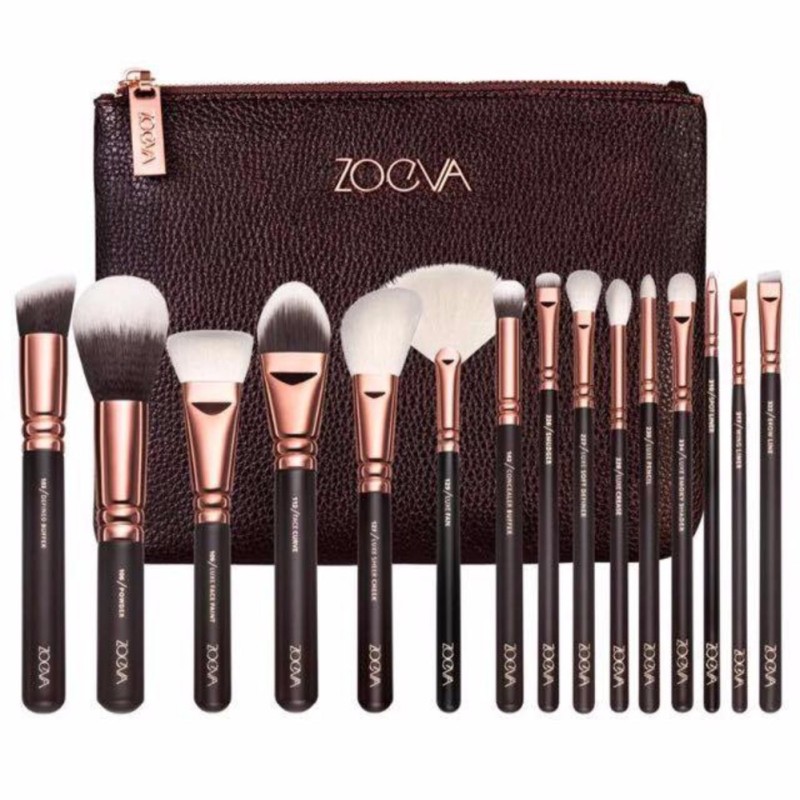 Set cọ trang điểm zoeva 15 cây cán vàng chuyên nghiệp