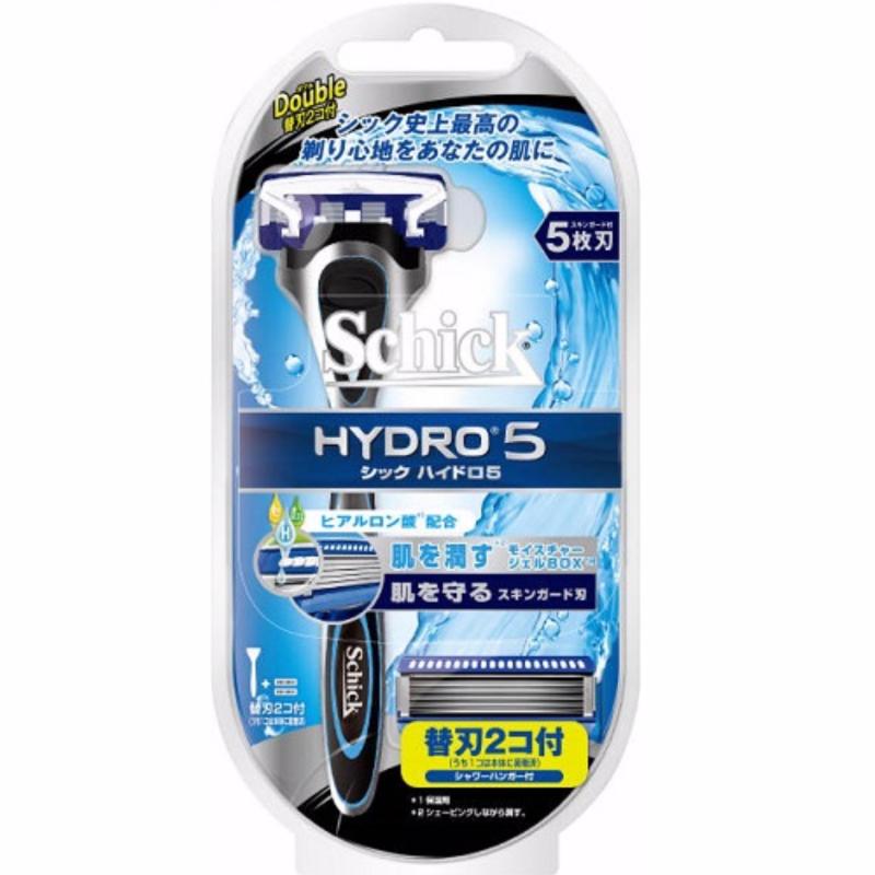 Set Dao cạo râu + 2 lưỡi dao thay thế Schick Hidro 5 - Nhật Bản nhập khẩu