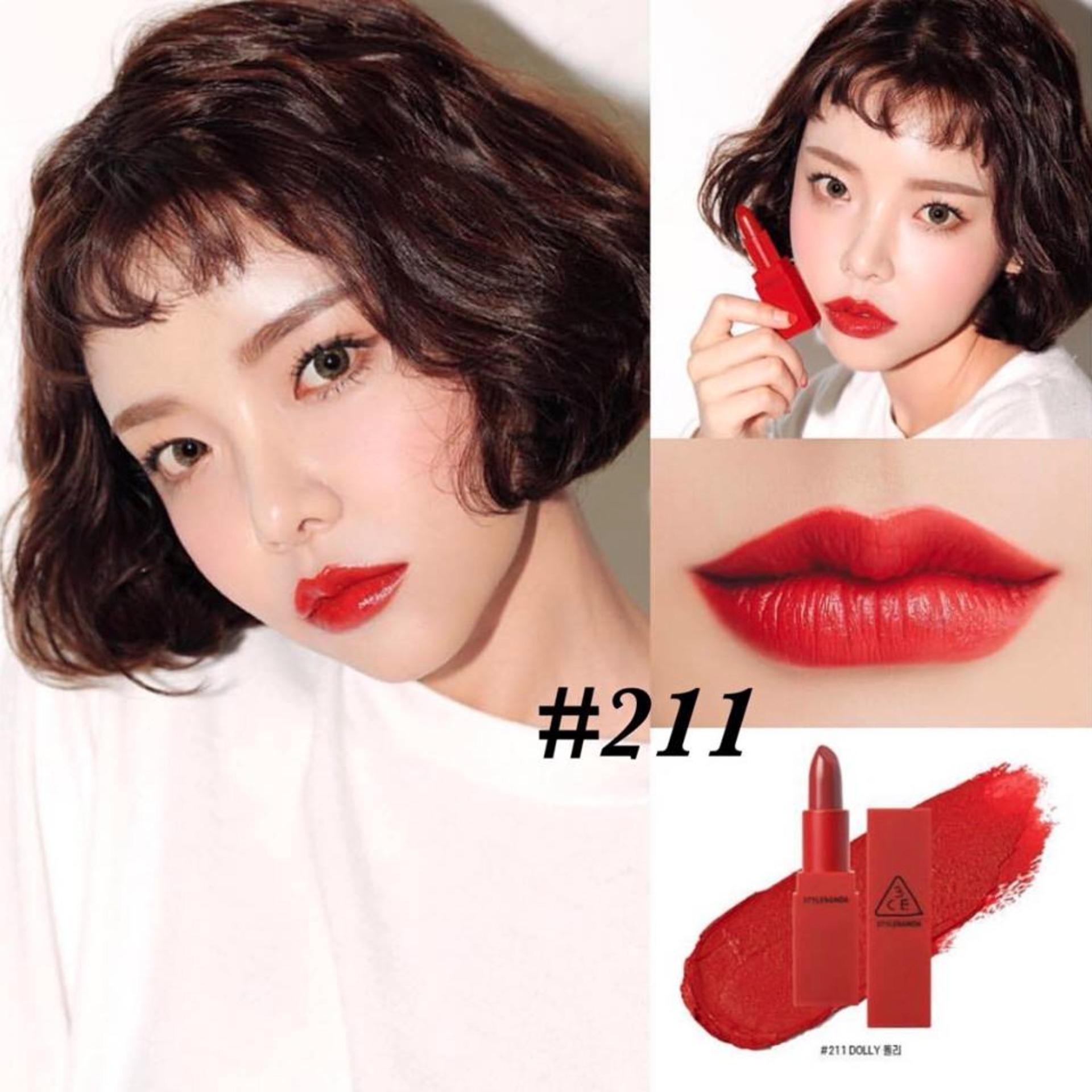 Son 3CE Red Recipe Màu 211 Dolly đỏ satin ( Phiên Bản Valentine Năm Nay)