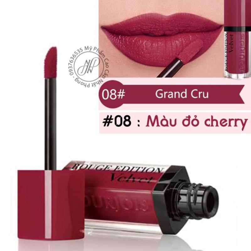 Son kem lì Bourjois Rouge Edition Velvet 7.7ml màu 08 - Grand Cru - Màu đỏ cherry - Pháp