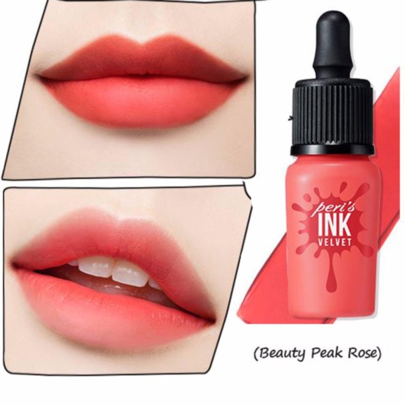 Son Kem Lì Peripera Ink Peris Velvet 8g #14 Beauty Peak Rose - Màu hoa hồng ngọt ngào