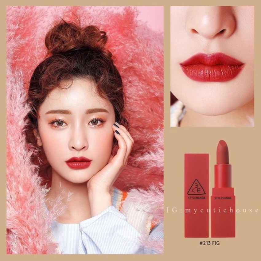 Son Lì 3ce Red Recipe Matte Lip Color #213 Fig (đỏ hồng lì)
