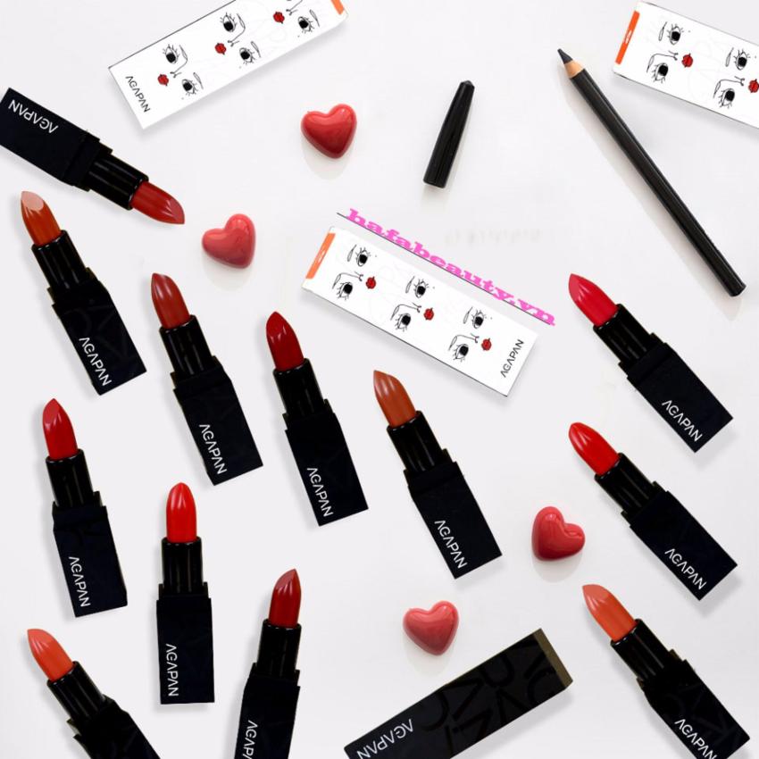 Son thỏi lì AGAPAN Pit A Pat Matte Lipstick 3.5g #01 - I (Đỏ cam)