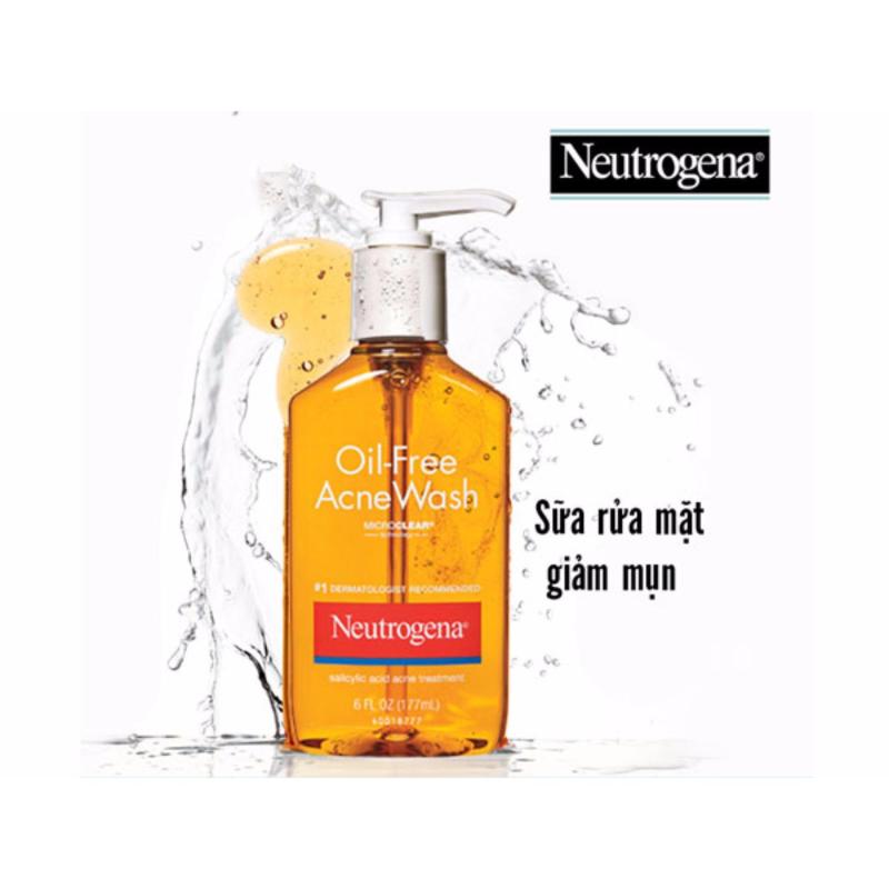 Sữa rửa mặt Neutrogena Oil-Free Acne Wash 177ml nhập khẩu