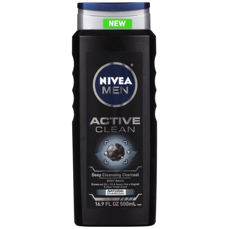 Sữa tắm cho nam giới NIVEA Men Active Clean Natural Charcoal Body Wash 500ml (Mỹ)