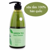 Sữa tắm chứa tinh dầu lá trà xanh chống lão hóa Welcos Green Tea Body Cleanser Hàn Quốc 740ml