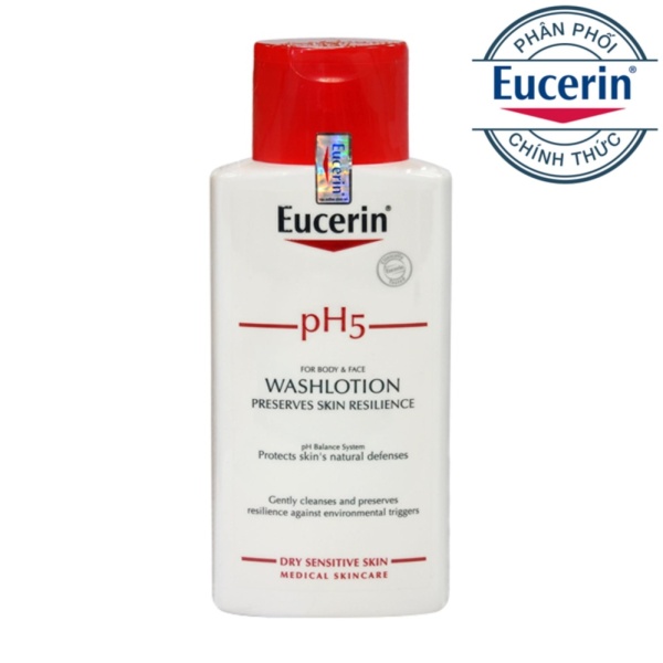 Sữa tắm dành cho da nhạy cảm Eucerin pH5 Washlotion 200ml nhập khẩu