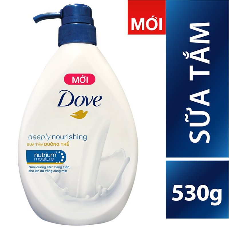 Sữa tắm Dove dưỡng thể với dưỡng chất thấm sâu 530g cao cấp