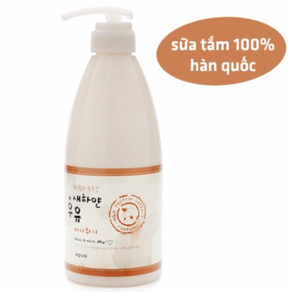 Sữa tắm dưỡng da trắng mịn Welcos White Milk Body Wash Cao cấp Hàn Quốc 740ml - Hàng Chính Hãng