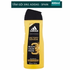 Sữa tắm gội rửa mặt 3 trong 1 cho nam 400ml Adidas 3 in 1 Victory League - Guarana