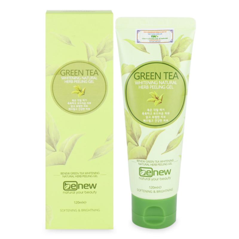 Tẩy tế bào chết trắng da tái tạo da mới trà xanh cao cấp Hàn Quốc Benew Green Tea Peeling Gel 120ml Chính Hãng