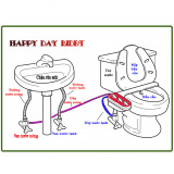 Thiết bị vệ sinh thông minh Sinhan Happy Day Bidet H30 (Đỏ phối trắng)