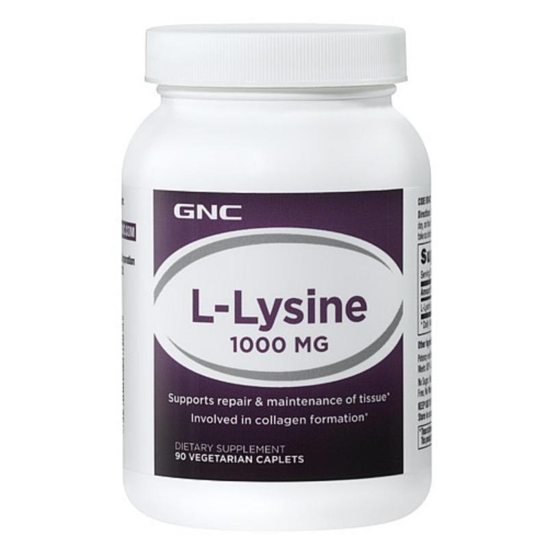 Thực phẩm chức năng tăng sức đề kháng GNC L-Lysine 1000MG chai 90 viên