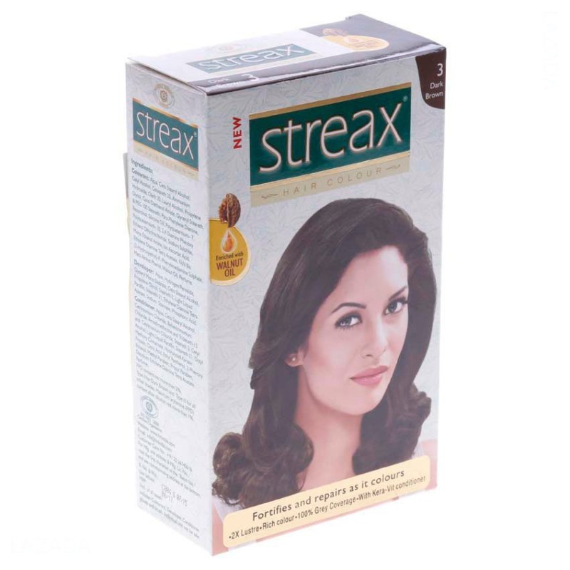 Thuốc nhuộm tóc Streax Dark Brown (Đen tự nhiên) cao cấp