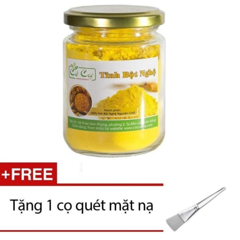 Tinh Bột Nghệ Nguyên Chất + Tặng Cọ Quét Mặt Nạ