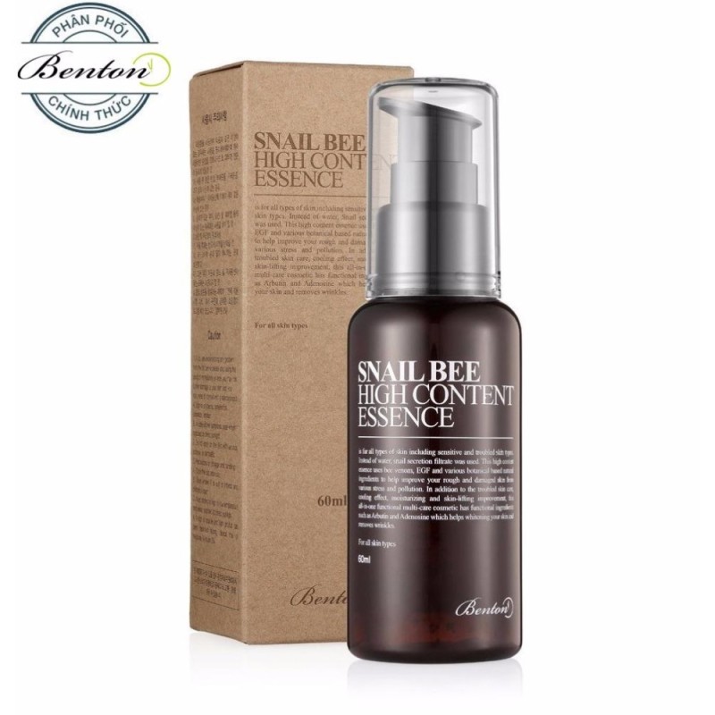 Tinh chất dưỡng da trị mụn chiết xuất nọc ong và chất nhầy ốc sên Benton Snail Bee High Content Essence 60ml