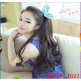 Tóc giả cột đuôi xoăn đen - tg22