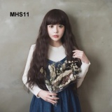 [HCM]Tóc Giả Mái Ngang Dài Uốn Gợn Sóng (nâu hạt dẻ) TG11