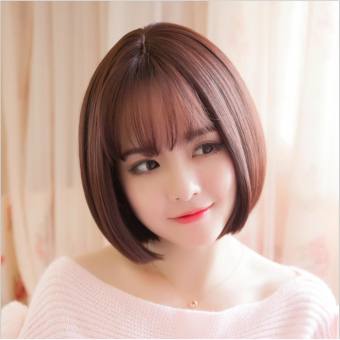 Tóc giả nữ Hàn Quốc cao cấp có da đầu - TG53 ( MÀU NÂU ĐẬM )