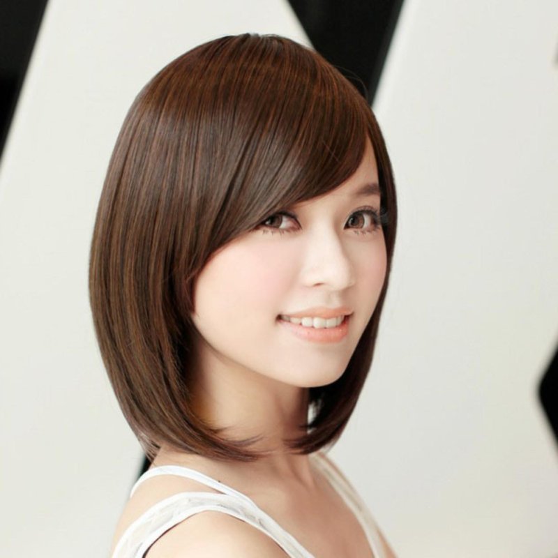 Tóc giả nữ Hàn Quốc cao cấp có da đầu -  TG4155 ( NÂU ĐẬM HẠT DẺ ) giá rẻ